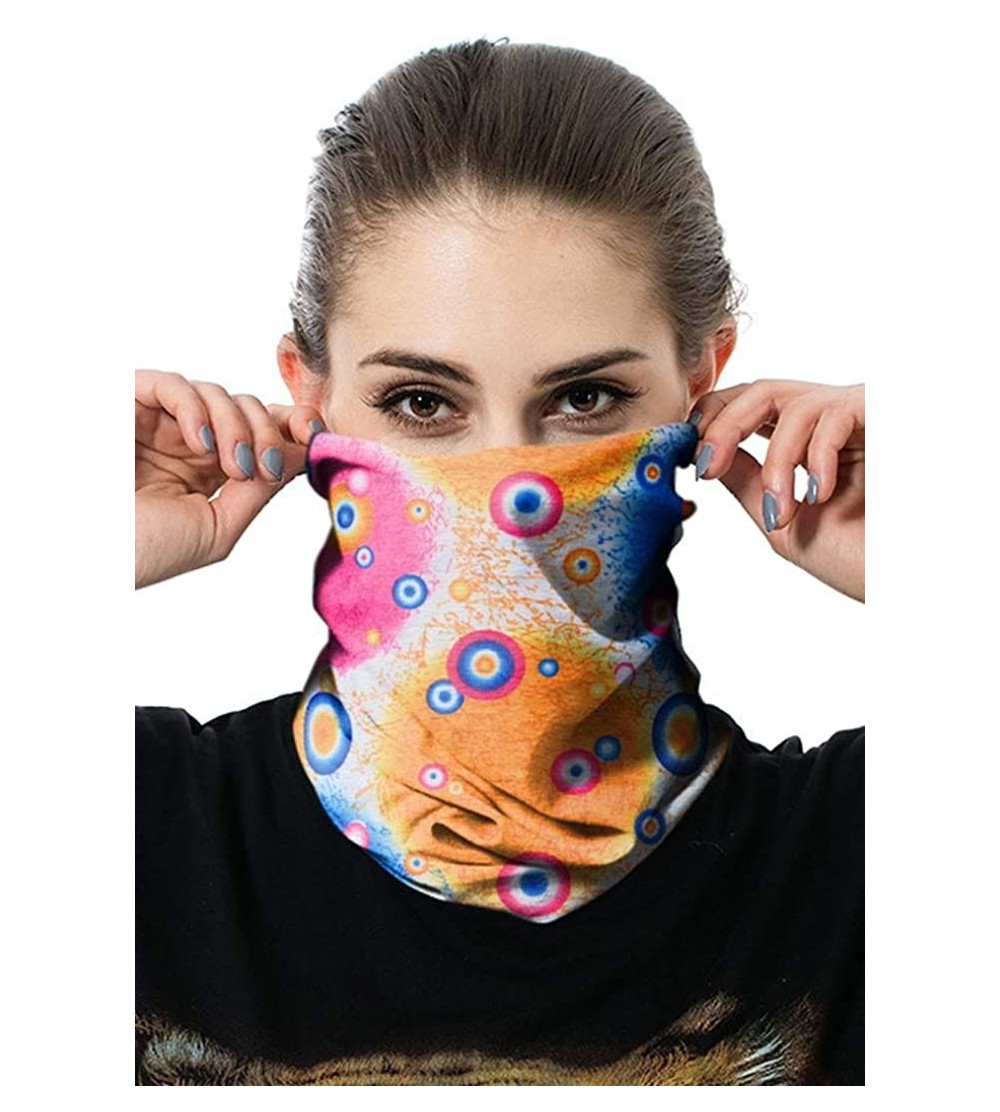 Balaclavas Unisex Multifunctional Seamless Bandana Face Mask Neck Gaiter Headwear Tube Mask Scarf - Circle 1 - C3197SSEKI2 $1...