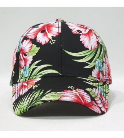 Baseball Caps Premium Floral Hawaiian Cotton Twill Adjustable Snapback Baseball Caps - Hawaiian - C512CDN15AV $15.71