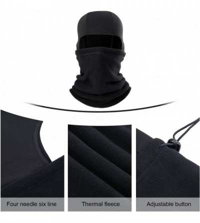 Balaclavas Original Double Layer Fleece - Heavyweight Neck Warmer Balaclava - Black + Black - C918TL2KEGI $18.50