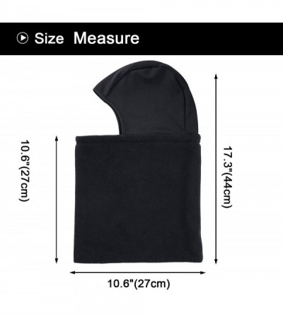 Balaclavas Original Double Layer Fleece - Heavyweight Neck Warmer Balaclava - Black + Black - C918TL2KEGI $18.50