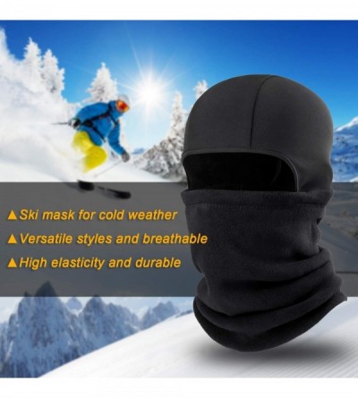 Balaclavas Original Double Layer Fleece - Heavyweight Neck Warmer Balaclava - Black + Black - C918TL2KEGI $18.50