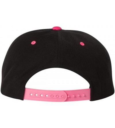 Visors 6-Panel Structured Flat Visor Classic Snapback (6089) - Black/Neon Pink - CH11NANF9ZB $11.15