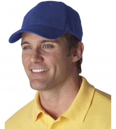 Baseball Caps Men's Classic 6 Panel Cut Adjustable Brushed Constructed Cap - Royal - C91142RRBD3 $11.87