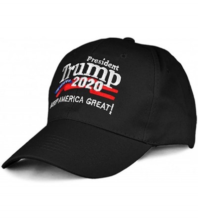 Baseball Caps Donald Trump 2020 Hat Keep America Great Embroidered MAGA USA Adjustable Baseball Cap - C-2-black - CR18UW4L0TR...