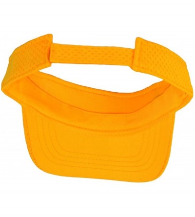 Visors Athletic Mesh Sports Visor - Gold Yellow - CN11K588V3H $12.68