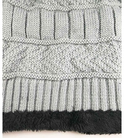 Skullies & Beanies Winter Beanie Hat Scarf Gloves Slouchy Snow Knit Skull Cap Infinity Scarves Touch Screen Mittens for Women...