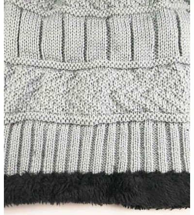 Skullies & Beanies Winter Beanie Hat Scarf Gloves Slouchy Snow Knit Skull Cap Infinity Scarves Touch Screen Mittens for Women...