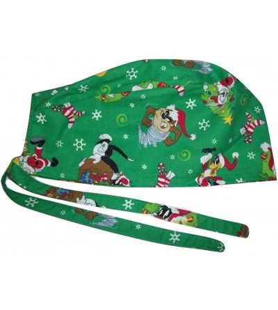 Skullies & Beanies Scrub Hat Cartoon Characters Christmas Holidays Fabric Cap Do-Rag Green - CS128ADS5DD $18.68