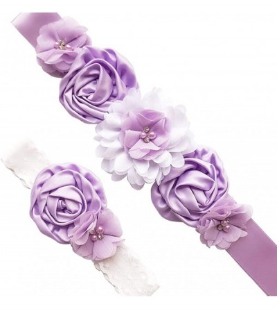 Headbands Maternity Flower Floral Pregnancy Photography - Light Purple - CB18M6DEKR8 $27.59