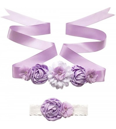 Headbands Maternity Flower Floral Pregnancy Photography - Light Purple - CB18M6DEKR8 $10.42