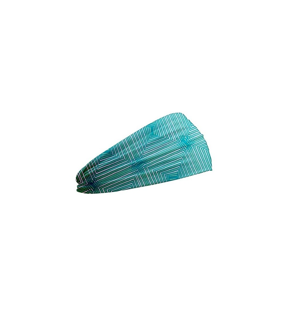 Headbands Ultimate Sports Sweat Wicking Headband (Aqua Blue Design) - Aqua Blue Design - CN18ZCMG3SD $7.99