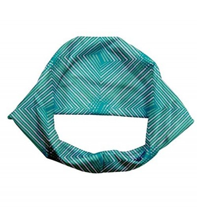 Headbands Ultimate Sports Sweat Wicking Headband (Aqua Blue Design) - Aqua Blue Design - CN18ZCMG3SD $7.99