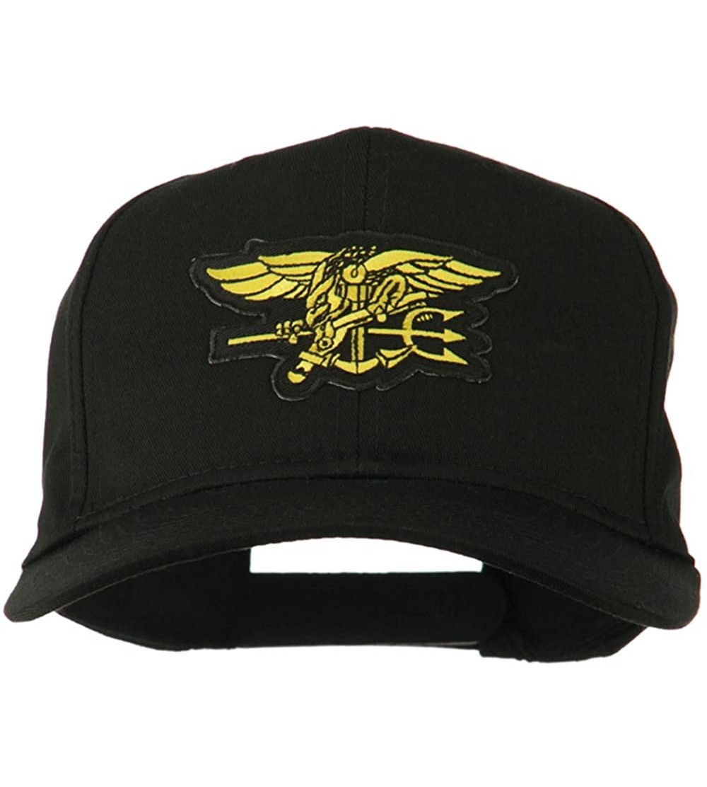 Baseball Caps US Navy Seals Symbol Patched Cap - Black - CR11Q3T5GGR $22.31