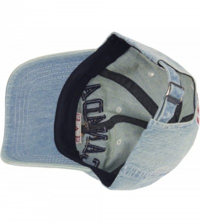 Baseball Caps Canada Vintage Denim Jeans Dark Washing Club Ball Cap Baseball Hat Truckers - Skyblue - CX187OUO2WS $34.98