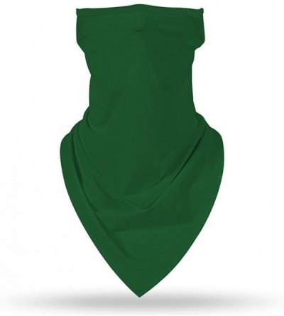 Balaclavas Men Women Ear Loops Face Scarf Neck Gaiters Bandana Mask Balaclava for Dust Wind - Green - CV199ORDCU8 $14.53