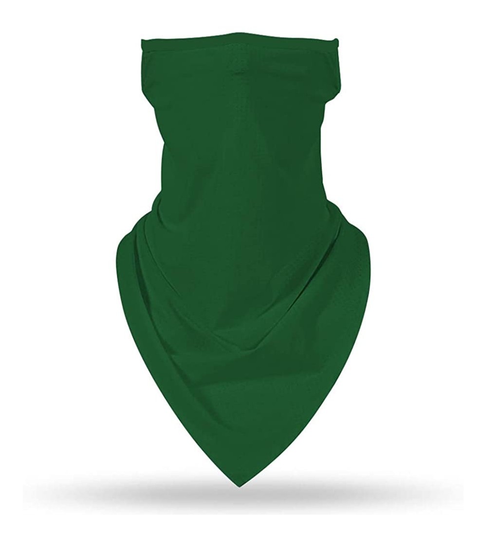 Balaclavas Men Women Ear Loops Face Scarf Neck Gaiters Bandana Mask Balaclava for Dust Wind - Green - CV199ORDCU8 $14.53