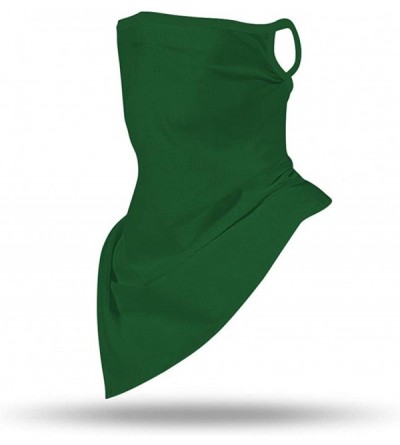 Balaclavas Men Women Ear Loops Face Scarf Neck Gaiters Bandana Mask Balaclava for Dust Wind - Green - CV199ORDCU8 $14.53