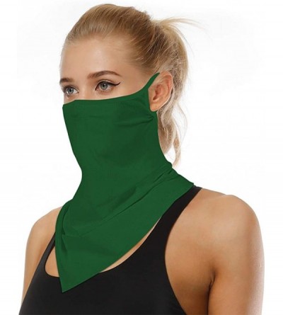 Balaclavas Men Women Ear Loops Face Scarf Neck Gaiters Bandana Mask Balaclava for Dust Wind - Green - CV199ORDCU8 $14.53