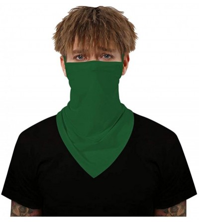 Balaclavas Men Women Ear Loops Face Scarf Neck Gaiters Bandana Mask Balaclava for Dust Wind - Green - CV199ORDCU8 $14.53