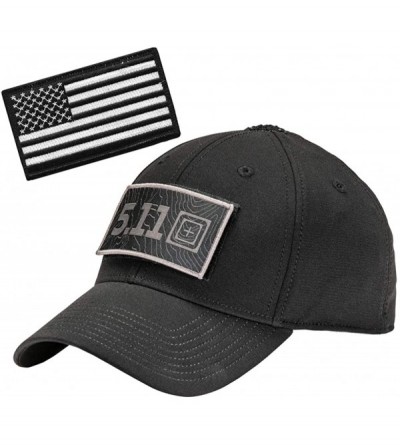 Baseball Caps Black 5.11 Hawkeye Fitted Tactical Cap Bundle with Matching Tactical Patch - Usa-black - CQ18OHKLS60 $22.41