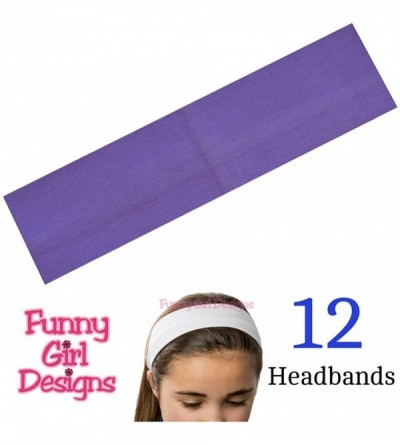 Headbands 1 DOZEN 2 Inch Wide Cotton Stretch Headbands OFFICIAL HEADBANDS - Available - CL11L8HCA1H $18.99