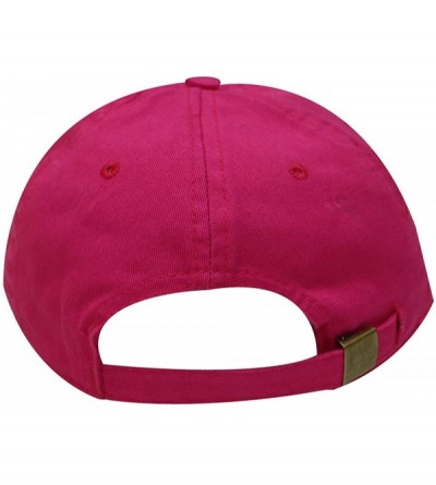 Baseball Caps Giraffe Cotton Baseball Dad Caps - Fuchsia - CT182W8KZTQ $12.44