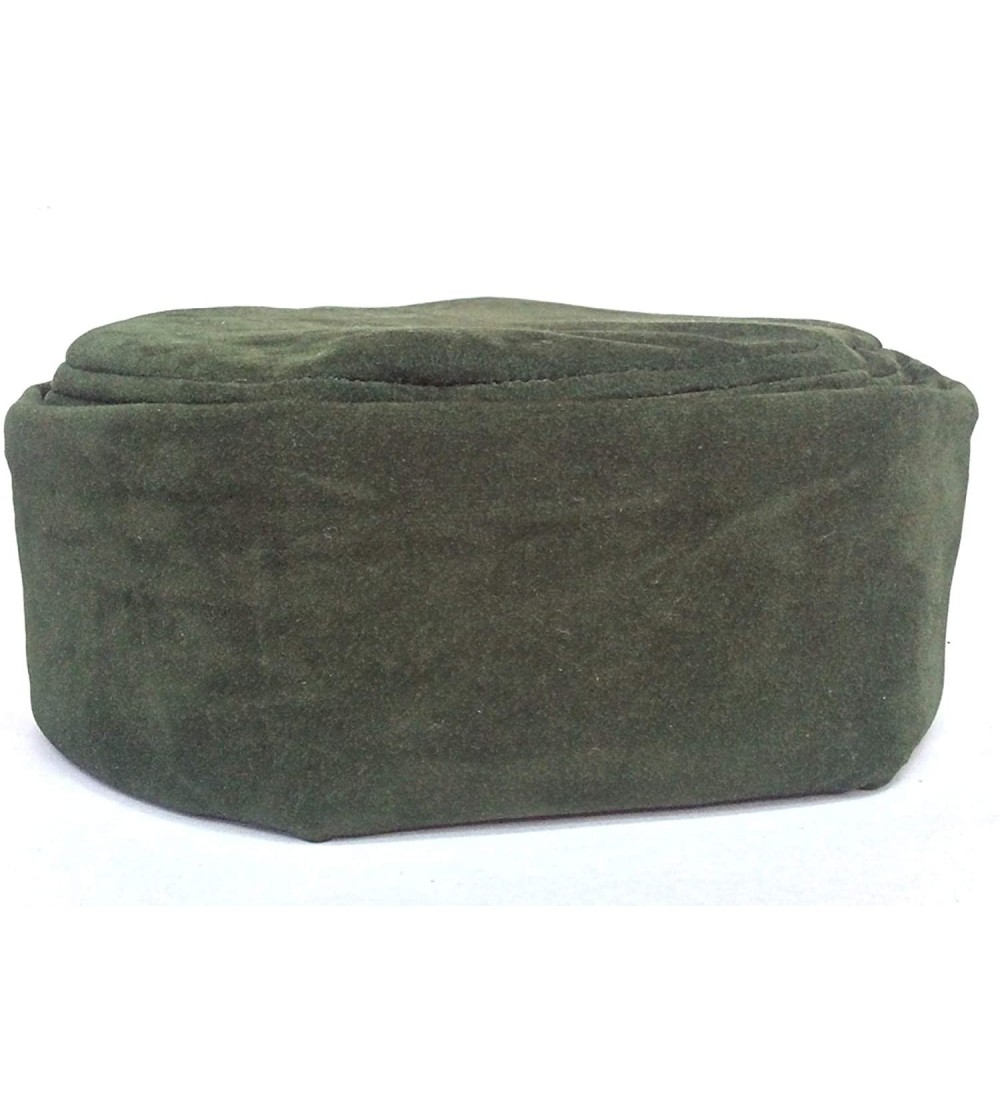 Skullies & Beanies Semi Velvet Kufi Hat Taliban Mens Tribal Head Desert Dress Gear Cap - Green - CM18AU5M6QT $20.71