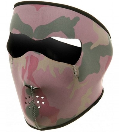 Balaclavas Neoprene Full Face Glow Mask - Pink - CI111XOW651 $19.05