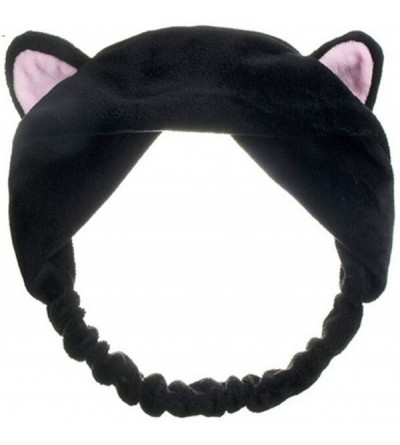 Headbands Girl's Fashion Cute Cat Ears Headband Hair Head Band Party Gift Headdress(Black) - Black - CE17YCCI54N $9.20