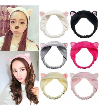 Headbands Girl's Fashion Cute Cat Ears Headband Hair Head Band Party Gift Headdress(Black) - Black - CE17YCCI54N $9.20