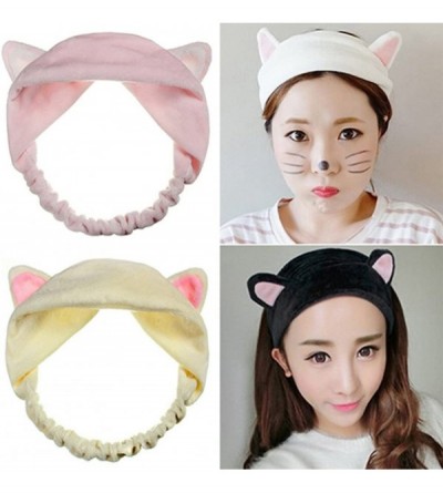 Headbands Girl's Fashion Cute Cat Ears Headband Hair Head Band Party Gift Headdress(Black) - Black - CE17YCCI54N $9.20