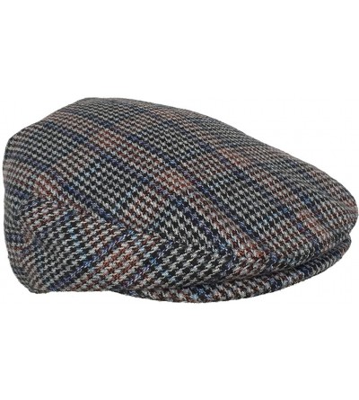 Newsboy Caps Plaid Wool Blend Ivy Scally Cap Plaid Houndstooth Driver Hat Newsboy Flat Irish Jeff - Blue - CJ1297M7L9V $26.44