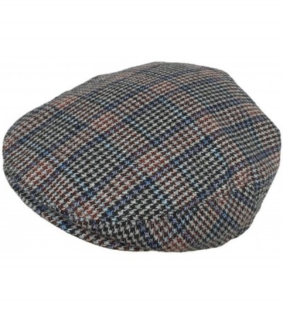 Newsboy Caps Plaid Wool Blend Ivy Scally Cap Plaid Houndstooth Driver Hat Newsboy Flat Irish Jeff - Blue - CJ1297M7L9V $26.44