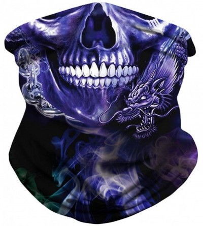 Balaclavas Gaiter Bandana Breathable Balaclava Protection - O-dark Color With Teeth-3pcs - CP197YD4S3U $22.25