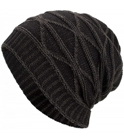 Skullies & Beanies Fashion Unisex Knit Cap Hedging Head Hat Beanie Cap Warm Outdoor Hat - Yb-black - CO194T6TRRK $8.77