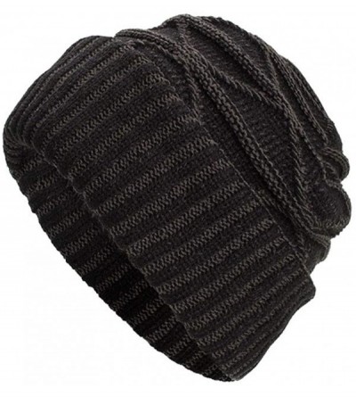 Skullies & Beanies Fashion Unisex Knit Cap Hedging Head Hat Beanie Cap Warm Outdoor Hat - Yb-black - CO194T6TRRK $8.77