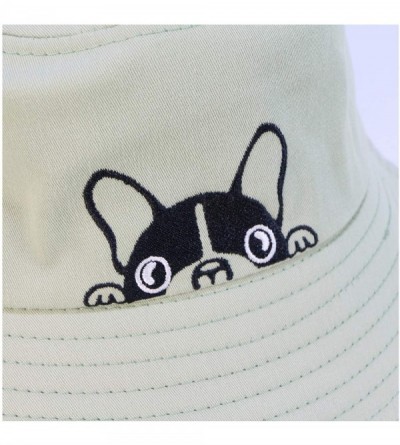Bucket Hats Bulldog Embroidery Hat Bucket Hat Fisherman Hat Summer Cap Beach Hat Summer Hat - French Bull Dog - CE18WEZC6I4 $...