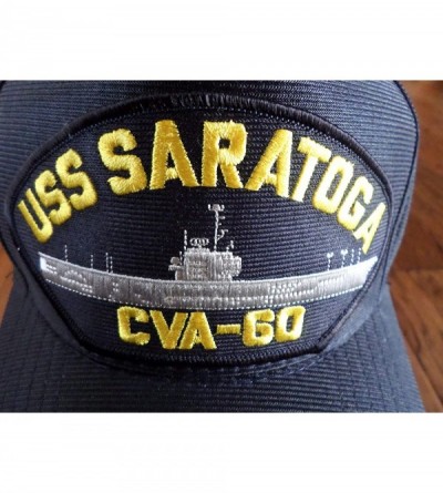 Baseball Caps USS Saratoga CVA-60 Navy Ship HAT U.S Military Official Ball Cap U.S.A Made - CU18O9H4QA0 $20.24