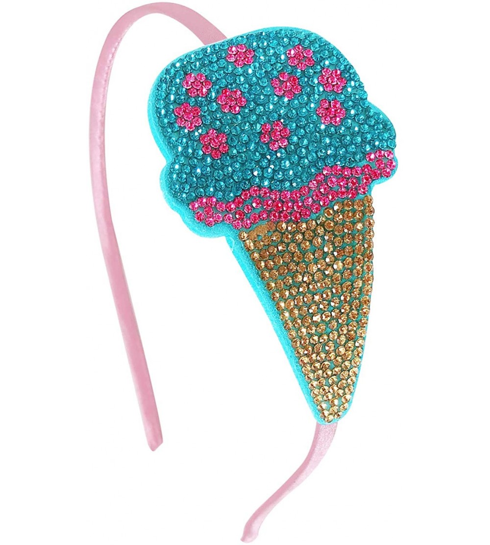 Headbands Wrapables Crystal Studded Bling Headband - Ice Cream - CZ18TN4NIHS $14.57