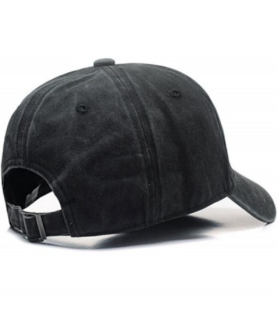 Baseball Caps Classic Cotton Adjustable Baseball Plain Cap-Custom Hip Hop Dad Trucker Snapback Hat - Retro Black - C01858LTWO...