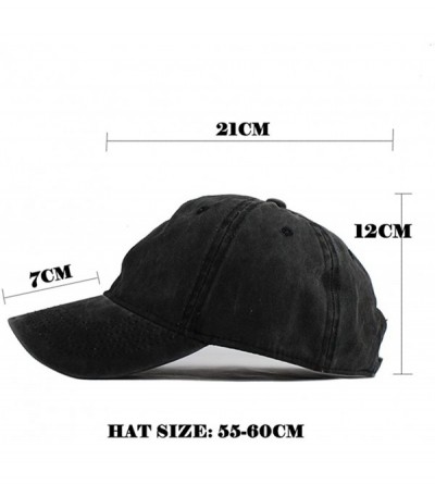 Baseball Caps Classic Cotton Adjustable Baseball Plain Cap-Custom Hip Hop Dad Trucker Snapback Hat - Retro Black - C01858LTWO...