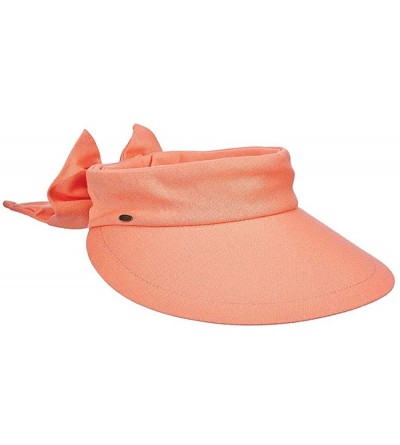 Visors Women's Visor Hat With Big Brim - Grapefruit - CZ11PXBBE8F $45.10