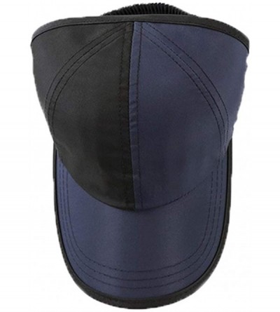 Baseball Caps Women's Summer Ponytail Half Baseball Cap Sunshade Outdoor Sports Hat - Black&dark Blue - CT18TU9ZKSN $19.25