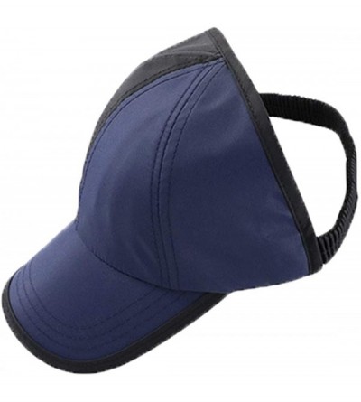 Baseball Caps Women's Summer Ponytail Half Baseball Cap Sunshade Outdoor Sports Hat - Black&dark Blue - CT18TU9ZKSN $19.25