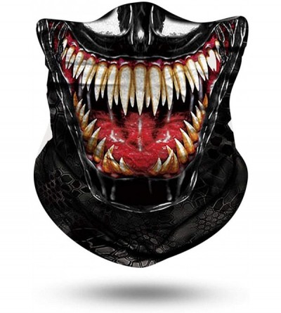 Balaclavas Bandanas Face Scarf-3D Headwear Headband Multifunctional Tube Neck Scarf Unisex - Venom - CA1979CU6GW $19.36