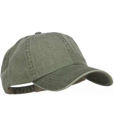 Baseball Caps Big Size Washed Pigment Dyed Cap - Olive - CW18438ZGRN $17.35