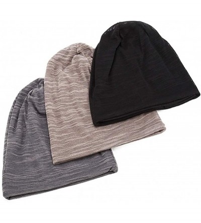 Skullies & Beanies Womens Lace Slouchy Cotton Beanie Chemo Hats Soft Cancer Sleep Caps - 2pack-4 - CK199DSL6H9 $11.76
