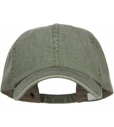 Baseball Caps Big Size Washed Pigment Dyed Cap - Olive - CW18438ZGRN $17.35