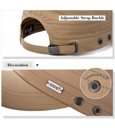 Newsboy Caps Mens Womens Cotton Military Cadet Hat Baseball Army Cap 56-64cm - 69251green - CD18WQH3KZ5 $20.09