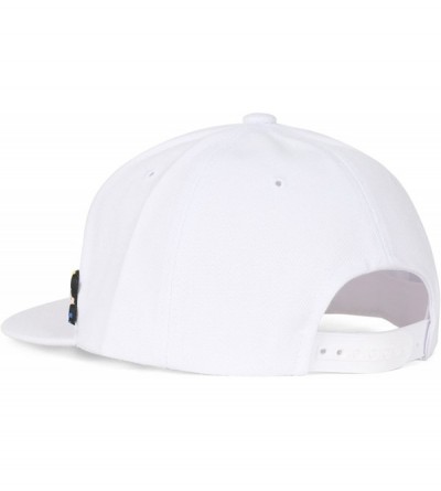 Baseball Caps Cute Superheroes Rubber Charms Flat Bill Snapback Hat Baseball Cap - White - CY12NRUDJUG $33.29